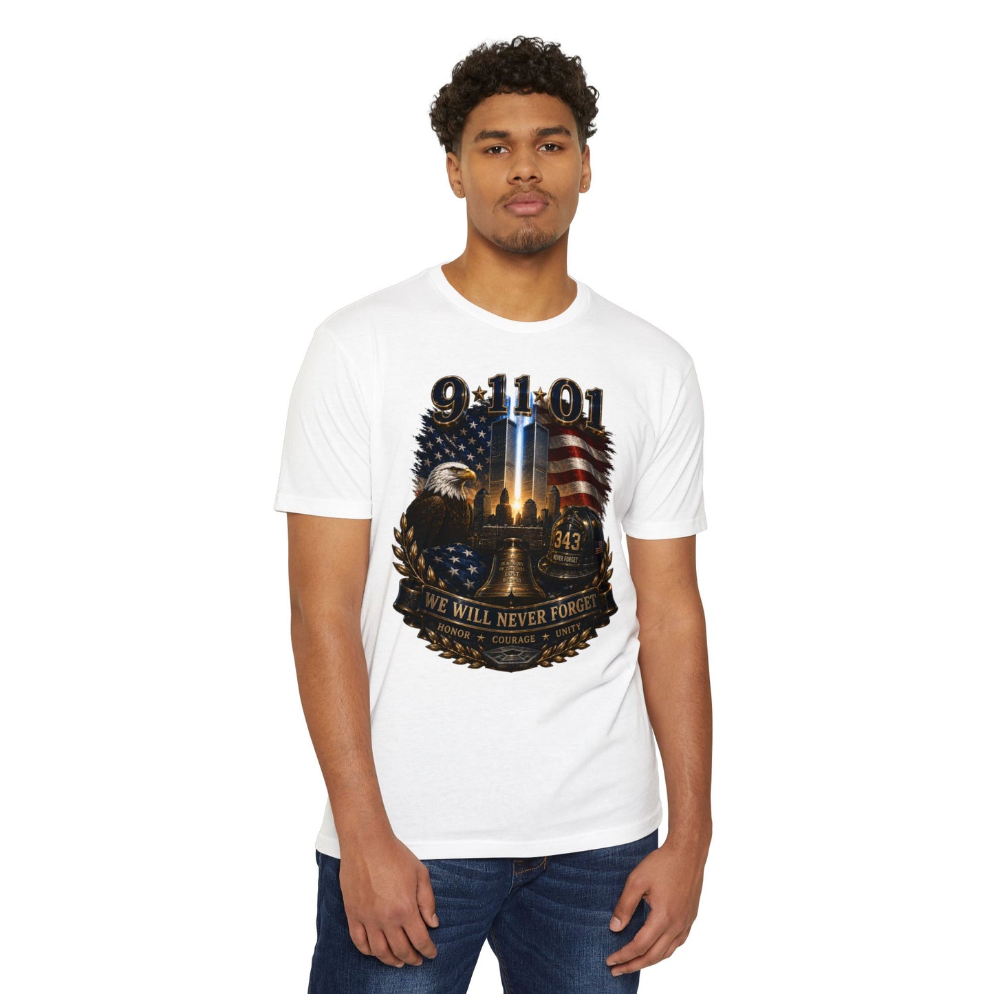 9/11 We Will Never Forget Memorial T-Shirt