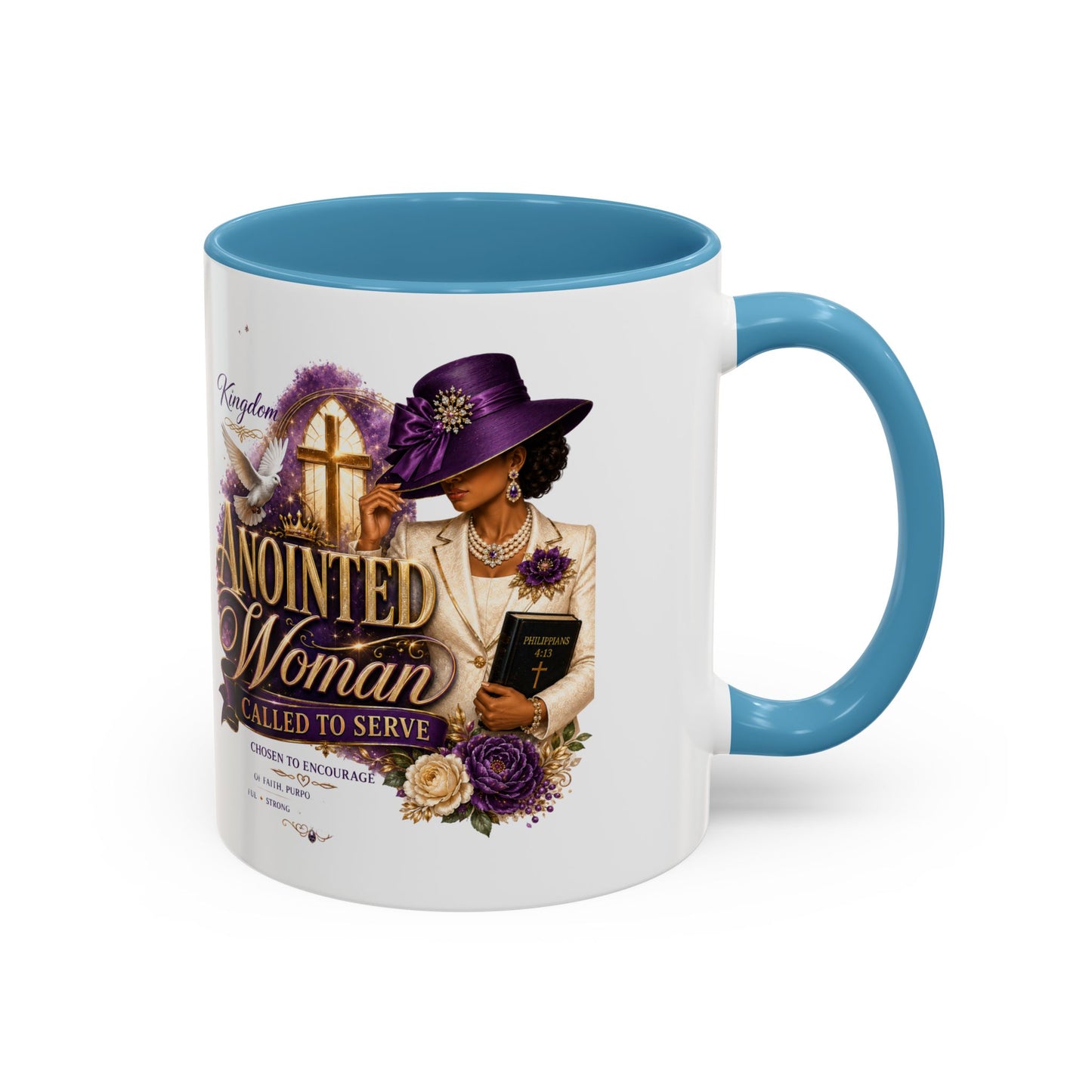 Anointed Woman Coffee Mug — Faithful, Called to Serve Accent Mug (11/15oz)