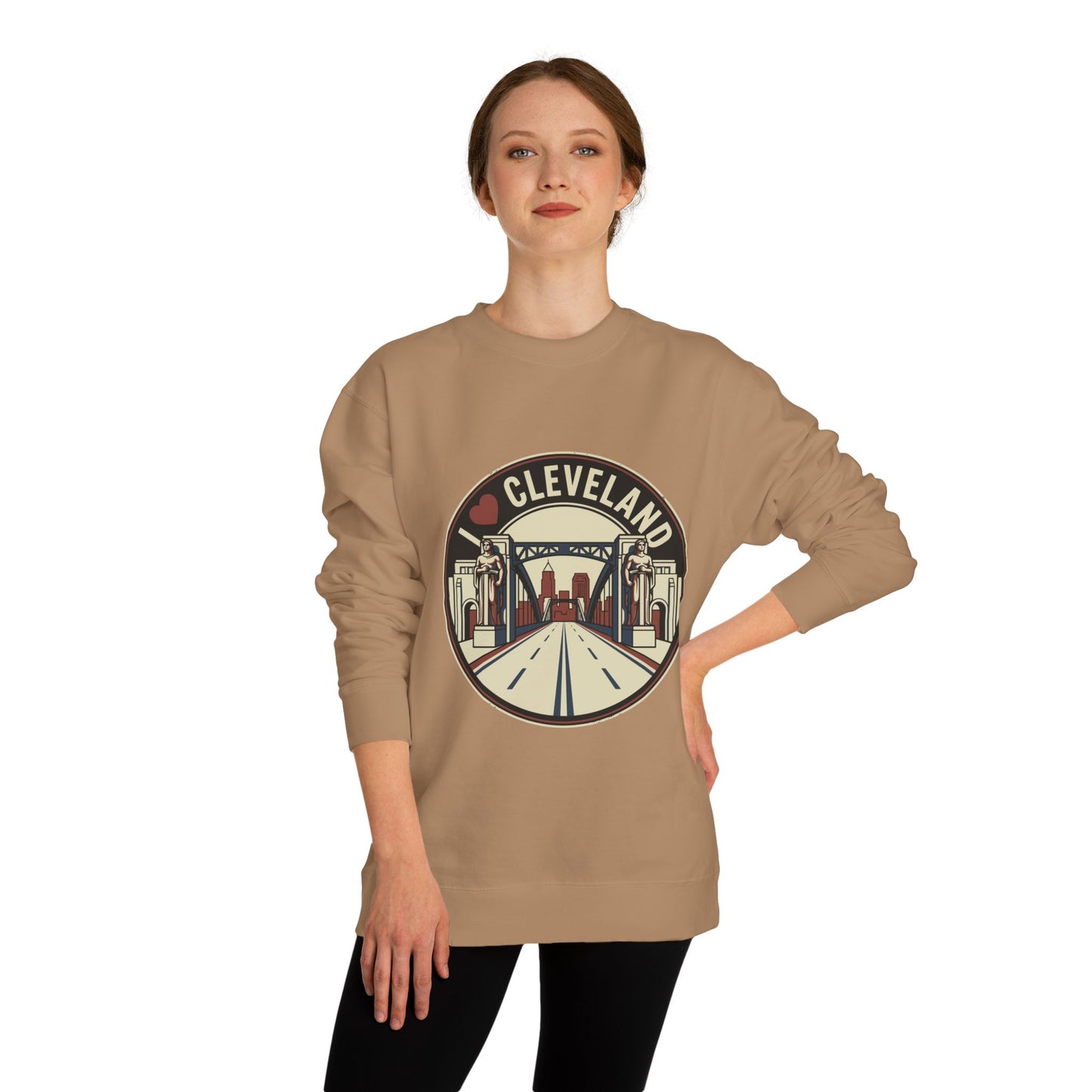 Cleveland Skyline Sweatshirt — I  Cleveland Retro City Crewneck