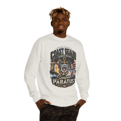 Coast Guard Semper Paratus Sweatshirt — USCG Always Ready Veteran Crewneck
