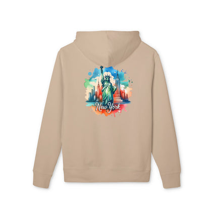 New York Watercolor Statue of Liberty Hoodie