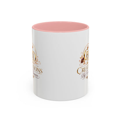 Accent Coffee Mug — Creations By Donece Logo Ceramic Mug (11/15 oz)
