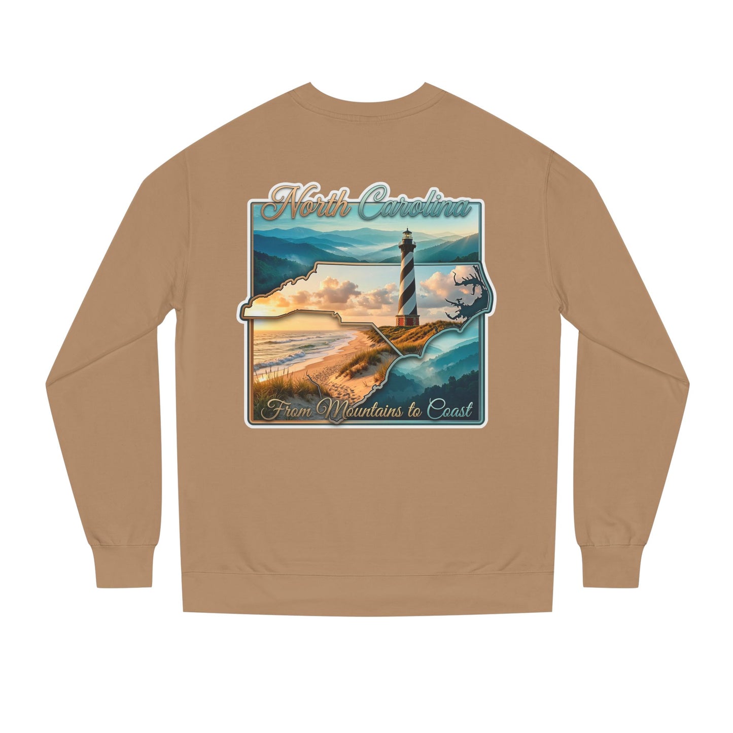 North Carolina Lighthouse Sweatshirt — From Mountains to Coast Scenic Crewneck