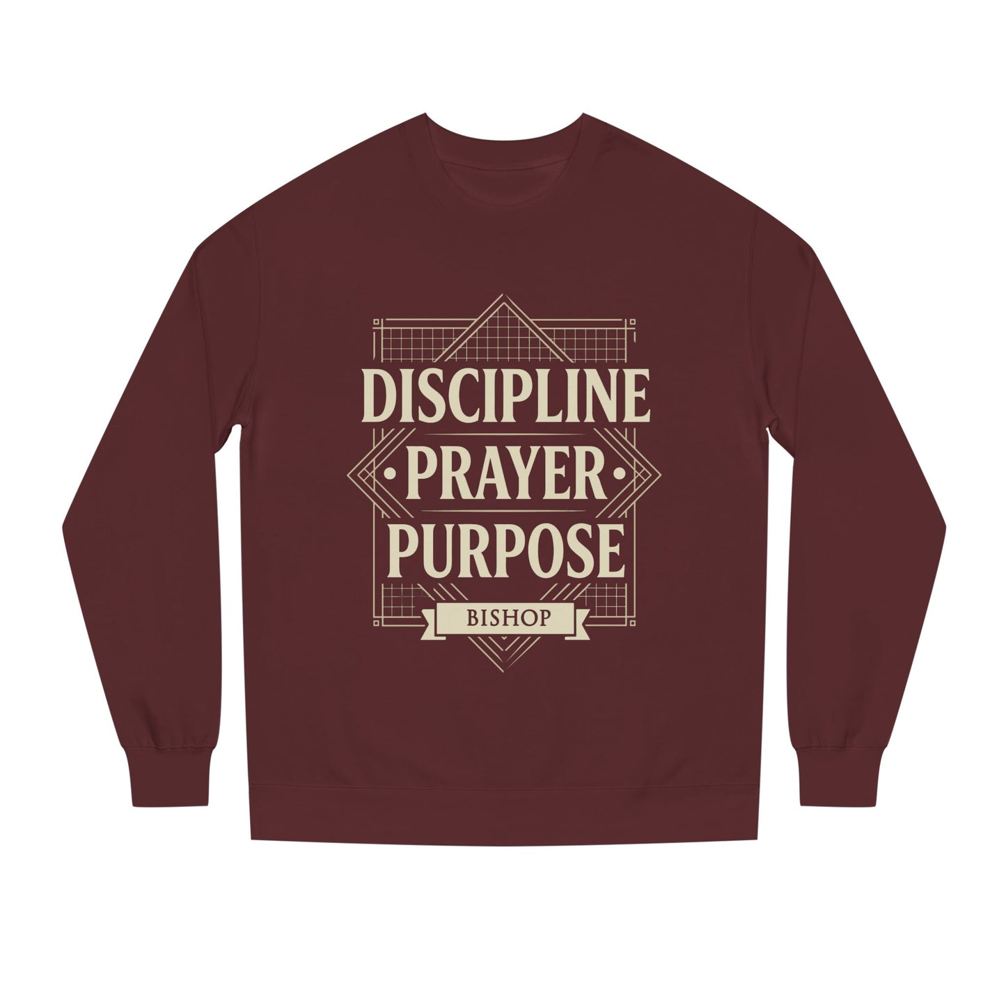 Crewneck Sweatshirt — "Discipline Prayer Purpose" Inspirational Faith Design
