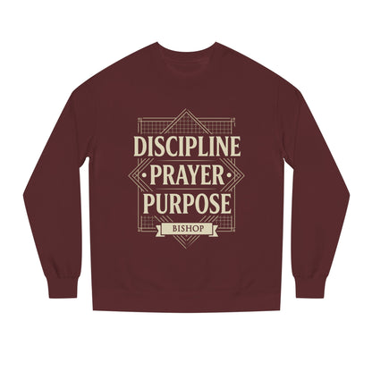 Crewneck Sweatshirt — "Discipline Prayer Purpose" Inspirational Faith Design