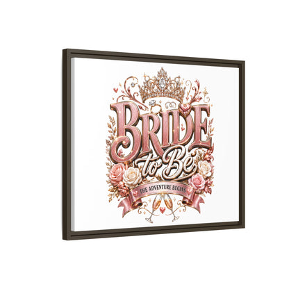 Bride to Be Framed Canvas - 'The Adventure Begins' Bridal Wall Art