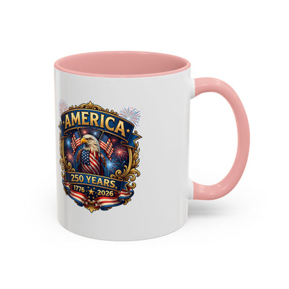 250th America Eagle Coffee Mug — Patriotic 1776–2026 Anniversary Accent Mug