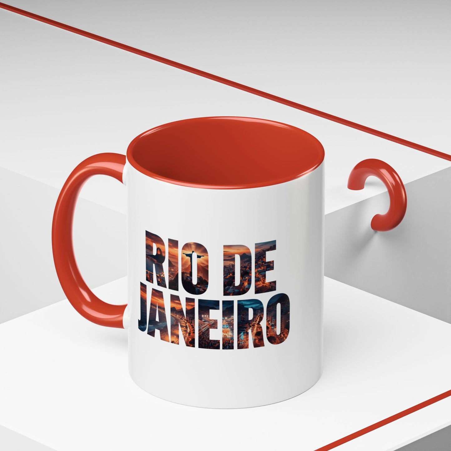 Rio de Janeiro Accent Coffee Mug — Scenic Typography Coffee Mug (11/15oz)