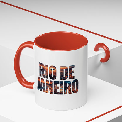 Rio de Janeiro Accent Coffee Mug — Scenic Typography Coffee Mug (11/15oz)