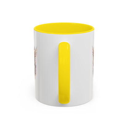 9/11 Never Forget Accent Coffee Mug — Memorial Tribute Ceramic Mug