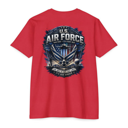 U.S. Air Force Graphic T-Shirt — Military Emblem Tee ("The Sky Is Not The Limit")