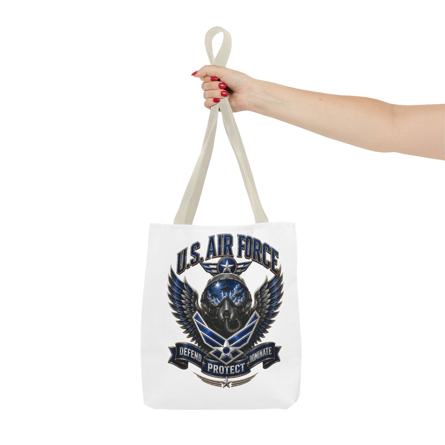 U.S. Air Force Emblem Tote Bag — Military Wings & Skull Design