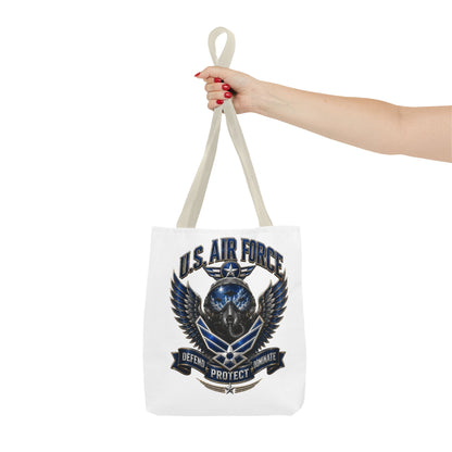 U.S. Air Force Emblem Tote Bag — Military Wings & Skull Design