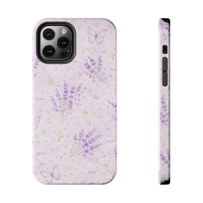 Faith Grace Blessed Phone Case | Christian Floral iPhone Case