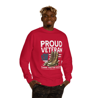 Proud Veteran Crewneck Sweatshirt - Thank You For Serving