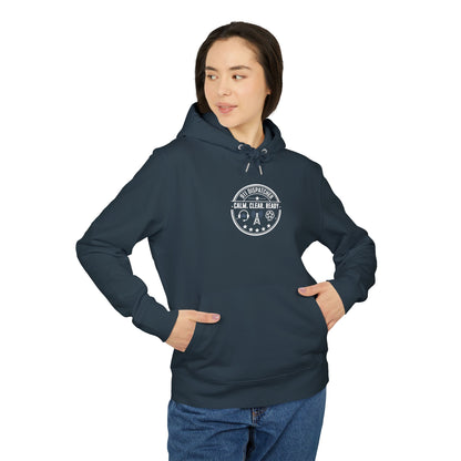 Cruiser Hoodie — Calm, Clear, Ready Dispatch Patch Design