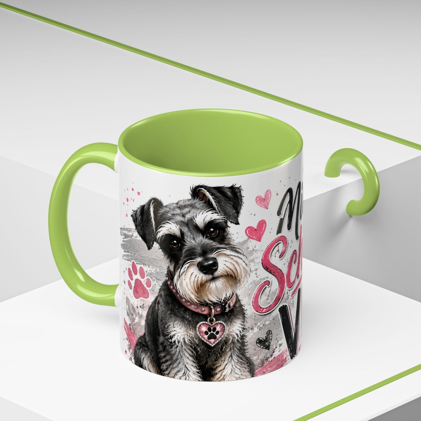 Miniature Schnauzer Vibes Accent Coffee Mug – 11/15oz