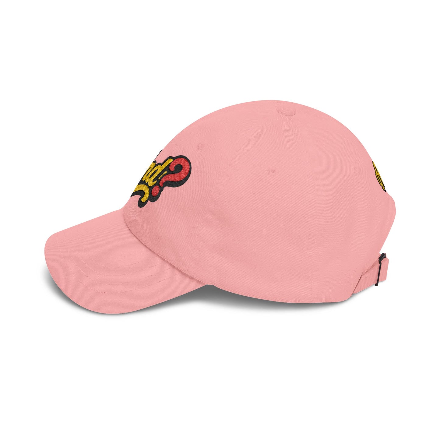 Dad Cap with Retro "And?" Script Embroidered Patch
