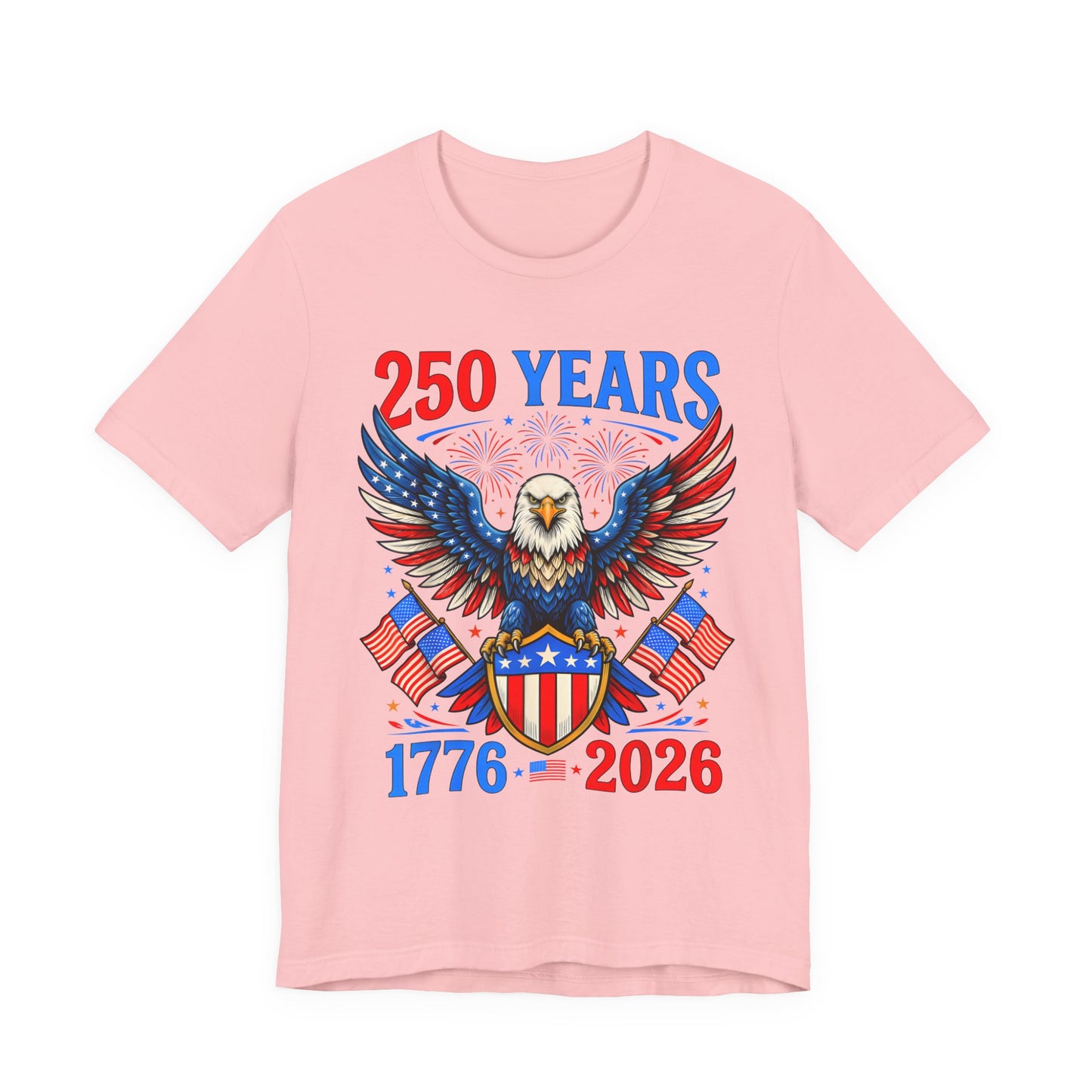 250 Years 1776–2026 Eagle Patriotic T-Shirt — American Bicentennial Celebration Tee