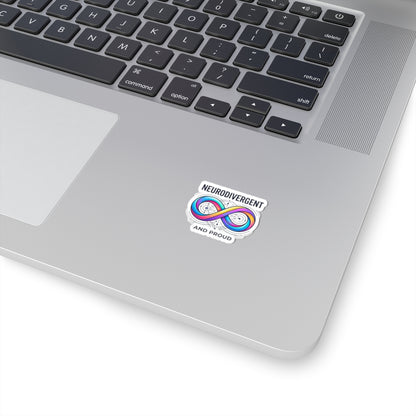 Neurodivergent & Proud Kiss-Cut Stickers | Neurodiversity, Autistic Pride