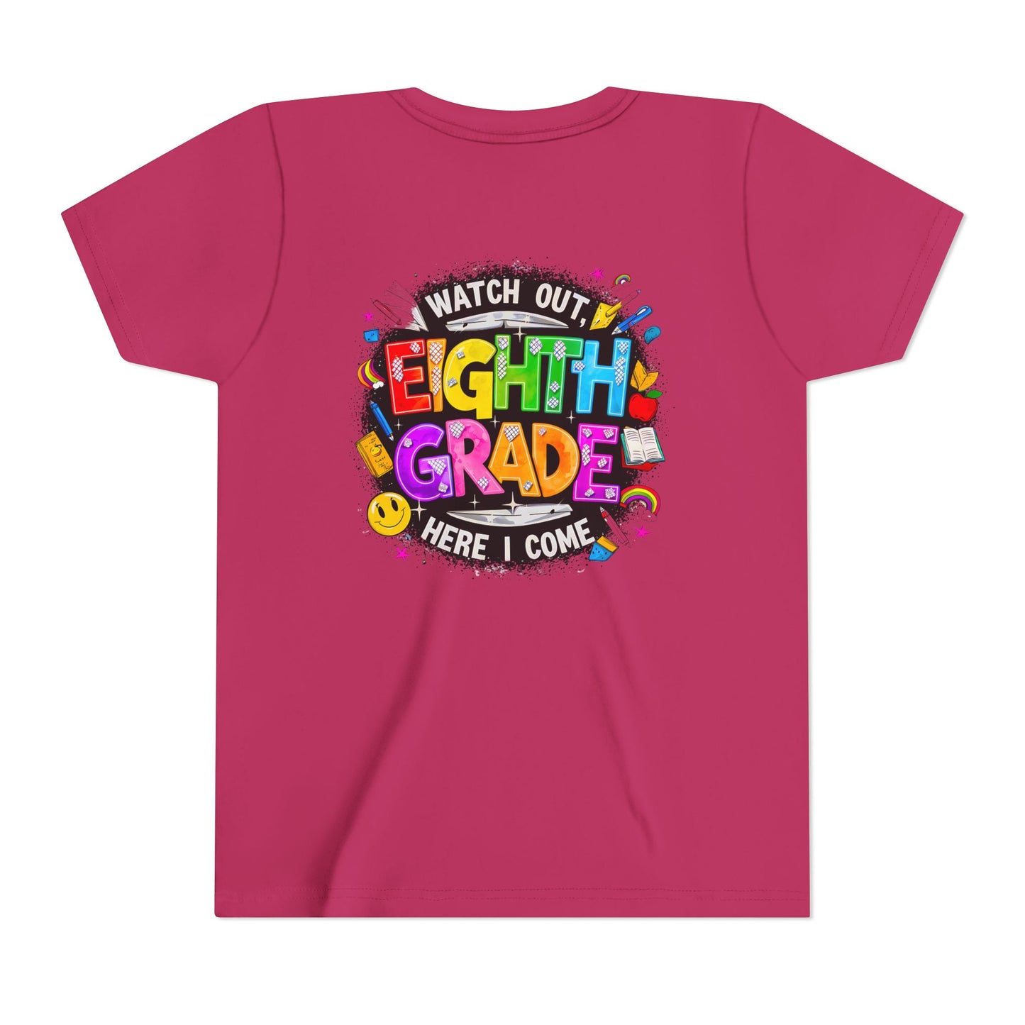Eighth Grade Kids T‑Shirt — "Watch Out, Eighth Grade Here I Come" Back-to-School Tee