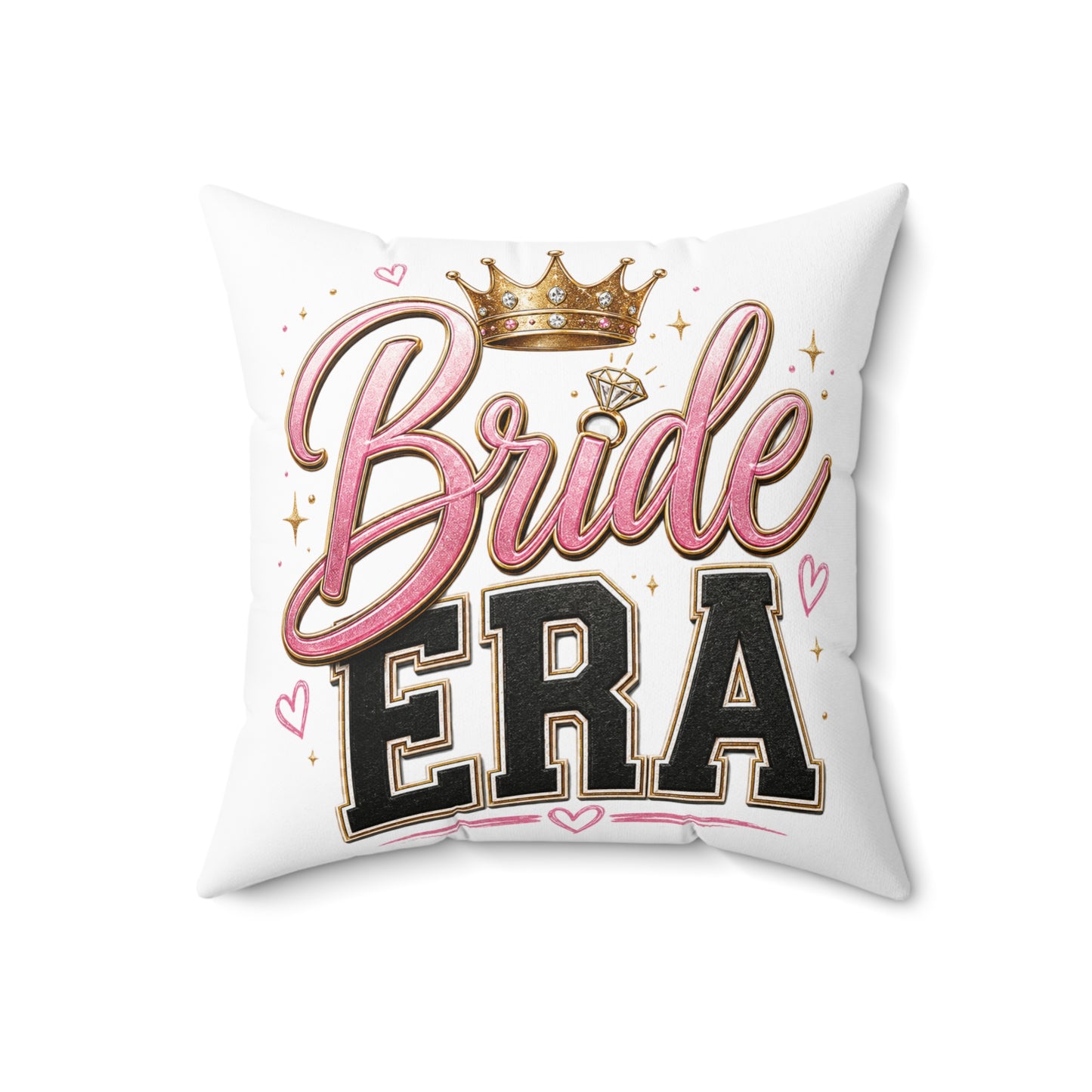Bride Era Square Throw Pillow — Bachelorette Bridal Shower Decorative Cushion