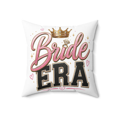 Bride Era Square Throw Pillow — Bachelorette Bridal Shower Decorative Cushion