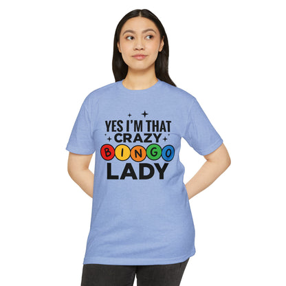 Bingo Lady T-Shirt — "Yes I'm That Crazy Bingo Lady" Funny Graphic Tee