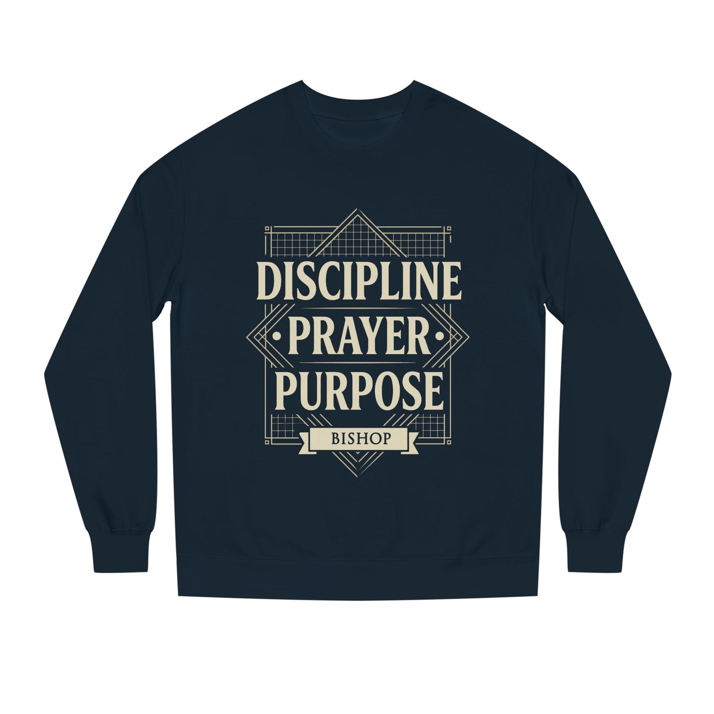 Crewneck Sweatshirt — "Discipline Prayer Purpose" Inspirational Faith Design