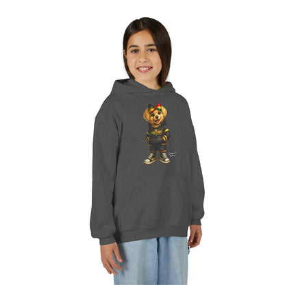 Youth Hoodie — Cute Rasta Bear 'Culture' Graphic Pullover