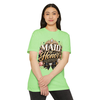 Maid of Honor T-Shirt — Floral Bridal Party Tee