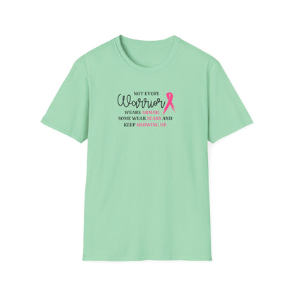 Not Every Warrior Wears Armor Breast Cancer Warrior T-Shirt