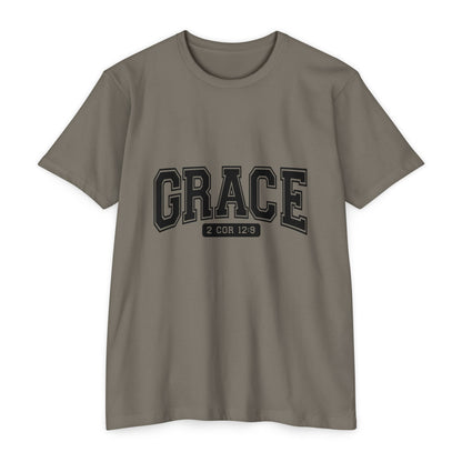 Grace T-Shirt — Faith Graphic Tee ("GRACE" with 2 Cor 12:9)