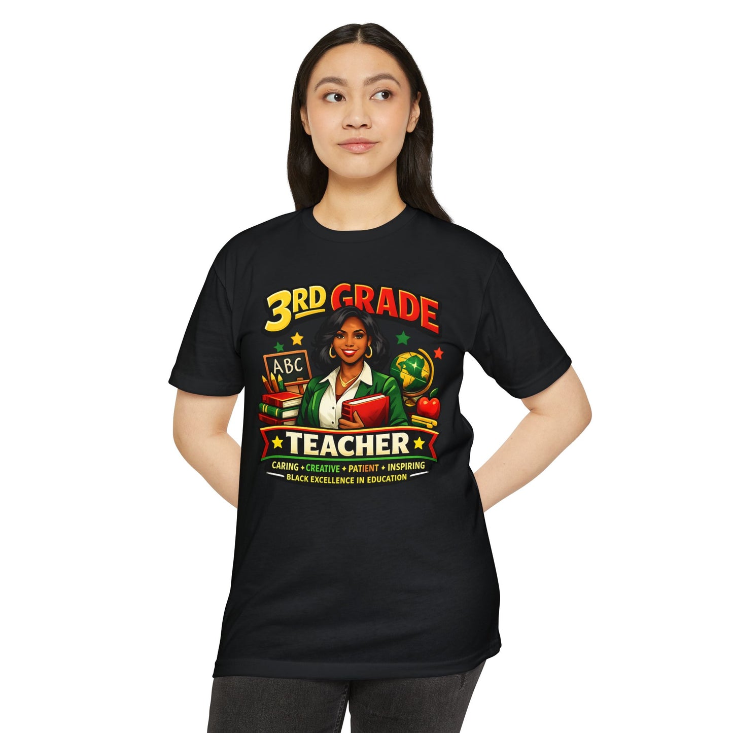 3rd Grade Teacher T‑Shirt – Black Excellence in Education Design