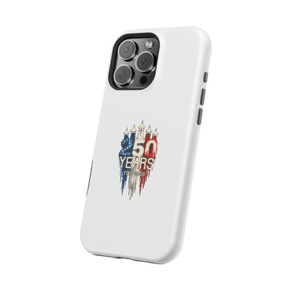 50 Years Patriotic iPhone Case — American Flag Anniversary Magnetic Impact-Resistant Case