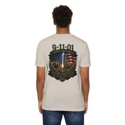 9/11 Memorial T-Shirt — "We Will Never Forget" Tribute Tee