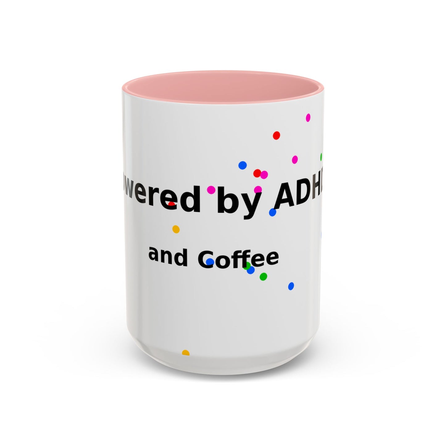 ADHD and Coffee Accent Mug — Funny Neurodivergent Travel Coffee Cup