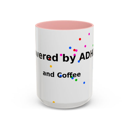 ADHD and Coffee Accent Mug — Funny Neurodivergent Travel Coffee Cup