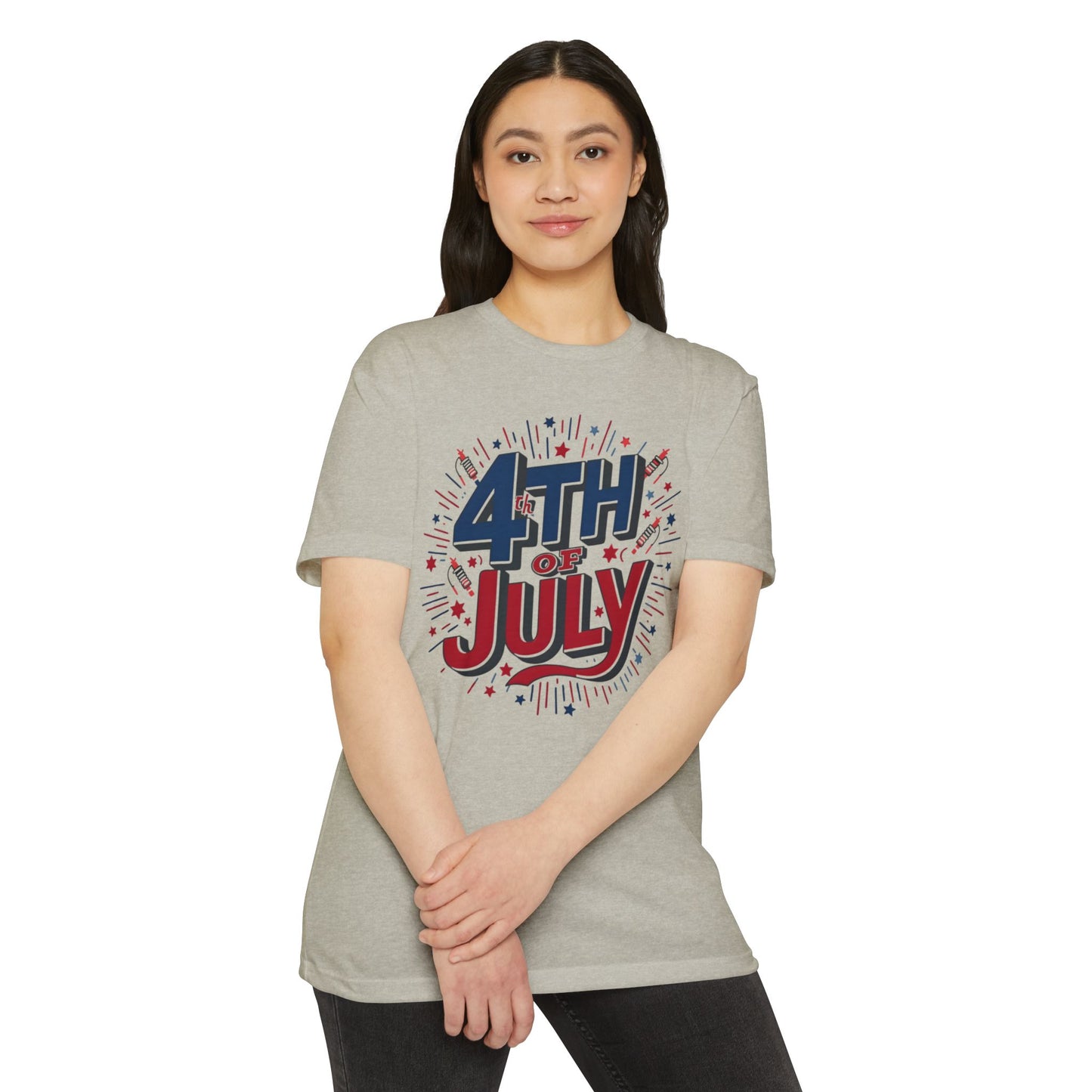 4th of July Graphic T-Shirt — Patriotic Fireworks Tee