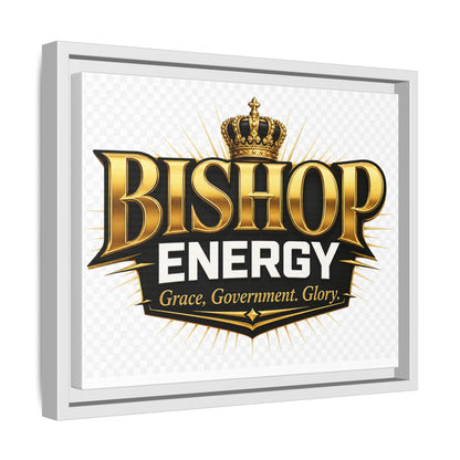 Framed Canvas Art - "Bishop Energy" Gold Crown Logo (Matte)