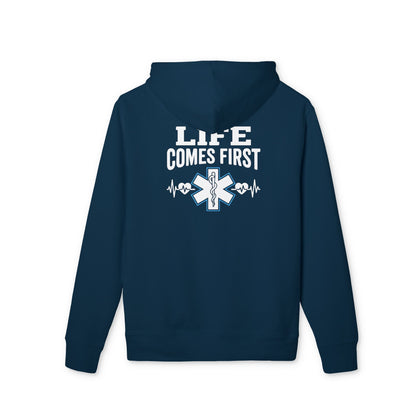 EMT Life Comes First Hoodie — Paramedic EMS Tribute Pullover