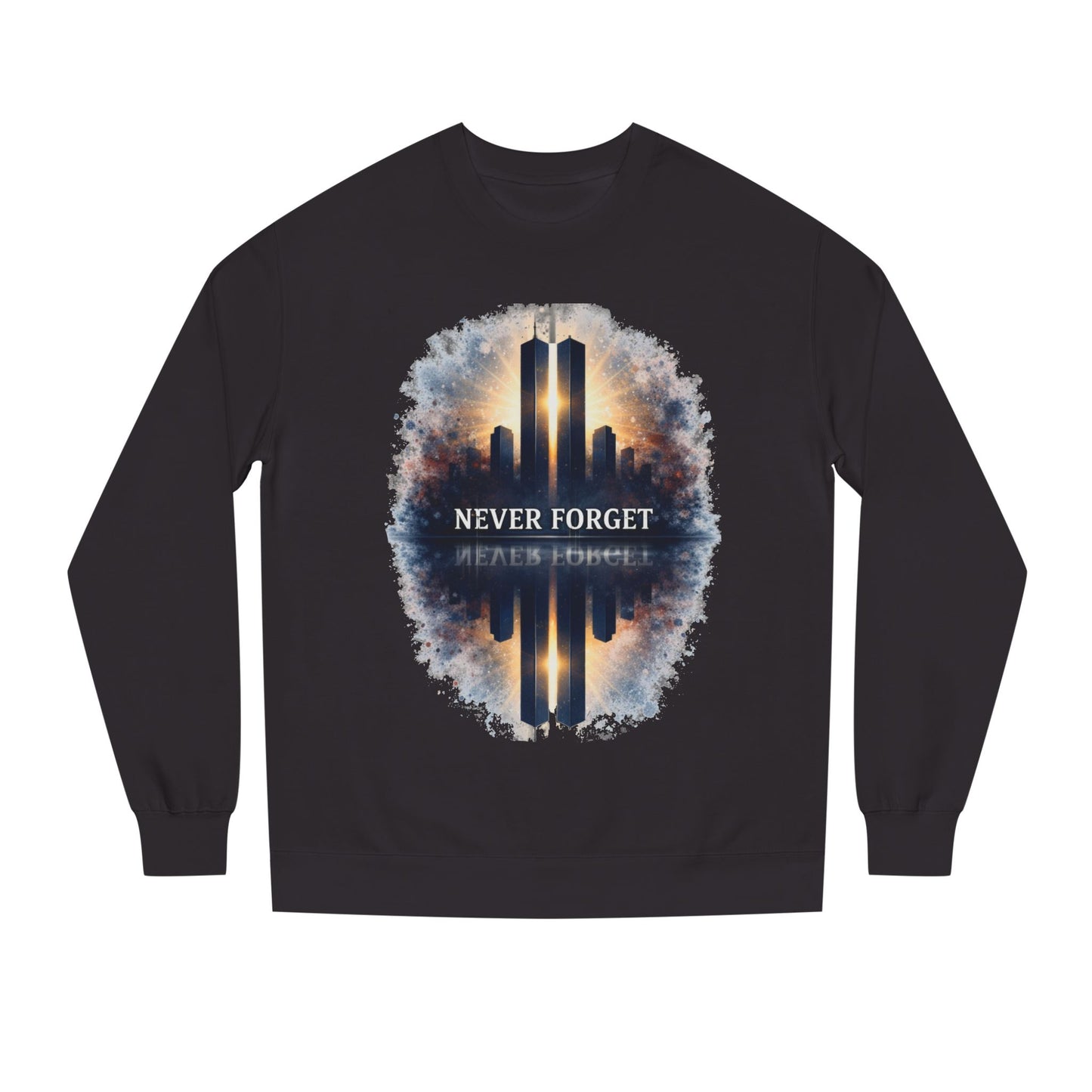 Never Forget Memorial Sweatshirt — 9/11 Tribute Crewneck