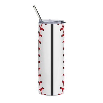 20oz Baseball Dad Stainless Steel Tumbler — "My Favorite Baseball Player Calls Me Dad"