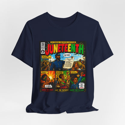 Juneteenth Comic-Style T-Shirt — Retro Celebration Tee