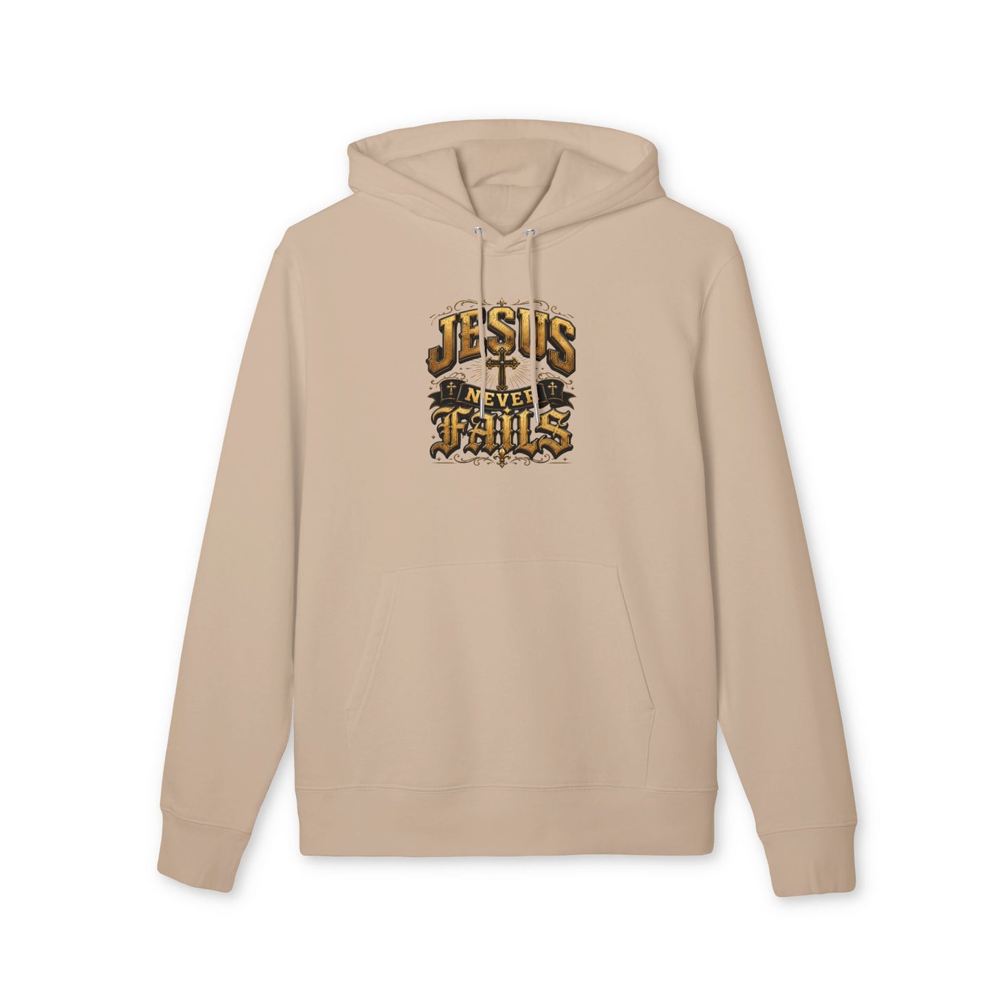 Jesus Never Fails Hoodie — Faith-Based Christian Pullover