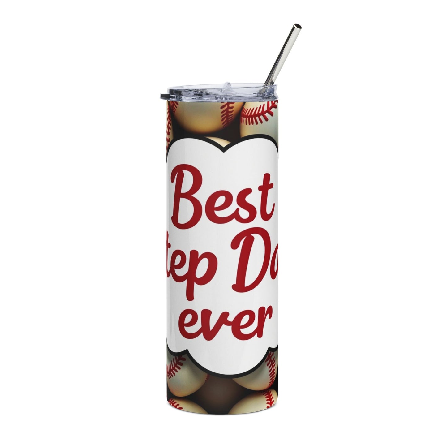 Baseball "Best Step Dad Ever" 20oz Stainless Steel Tumbler