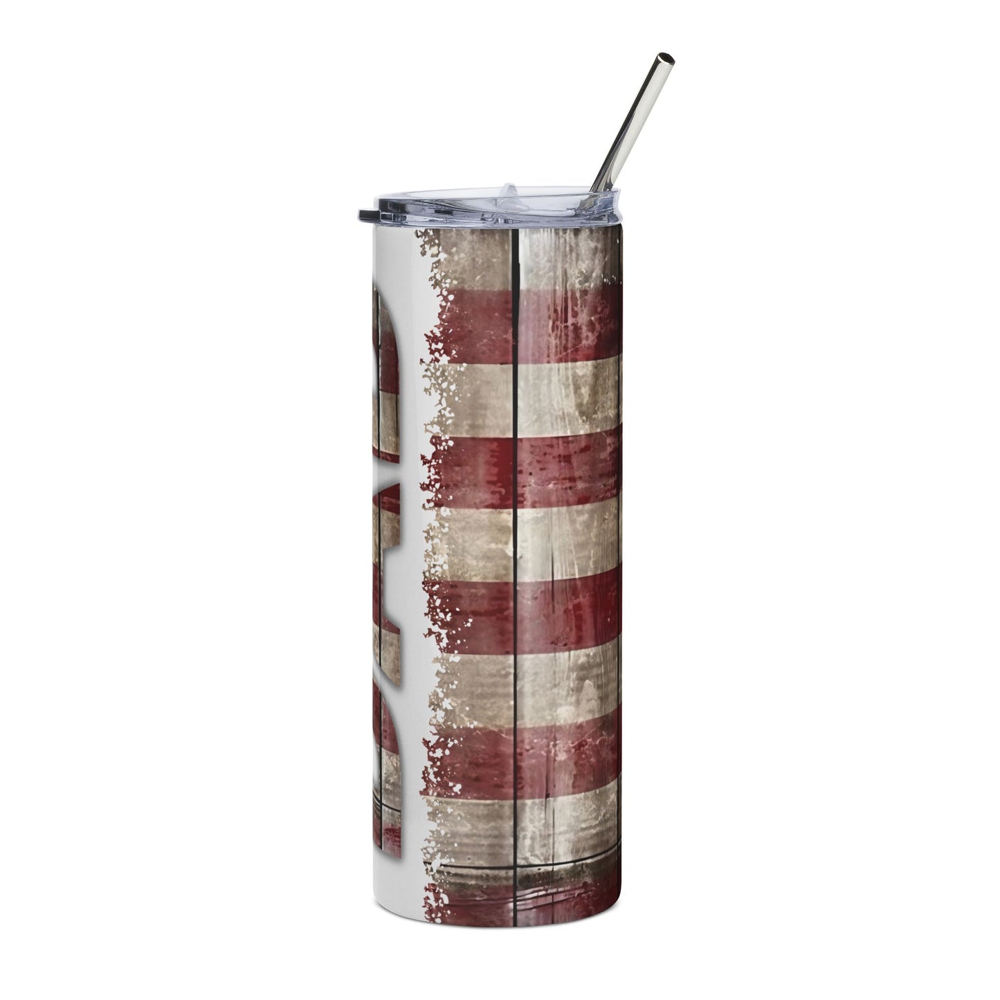 Patriotic American Flag 20oz Stainless Tumbler — Retro USA Drinkware