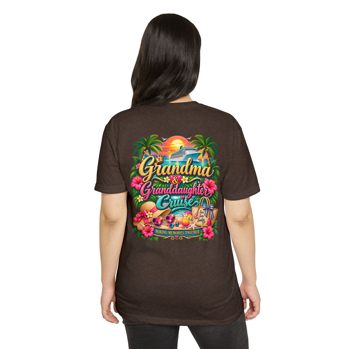 Grandma & Granddaughter Cruise T-Shirt — Tropical Vacation Graphic Tee