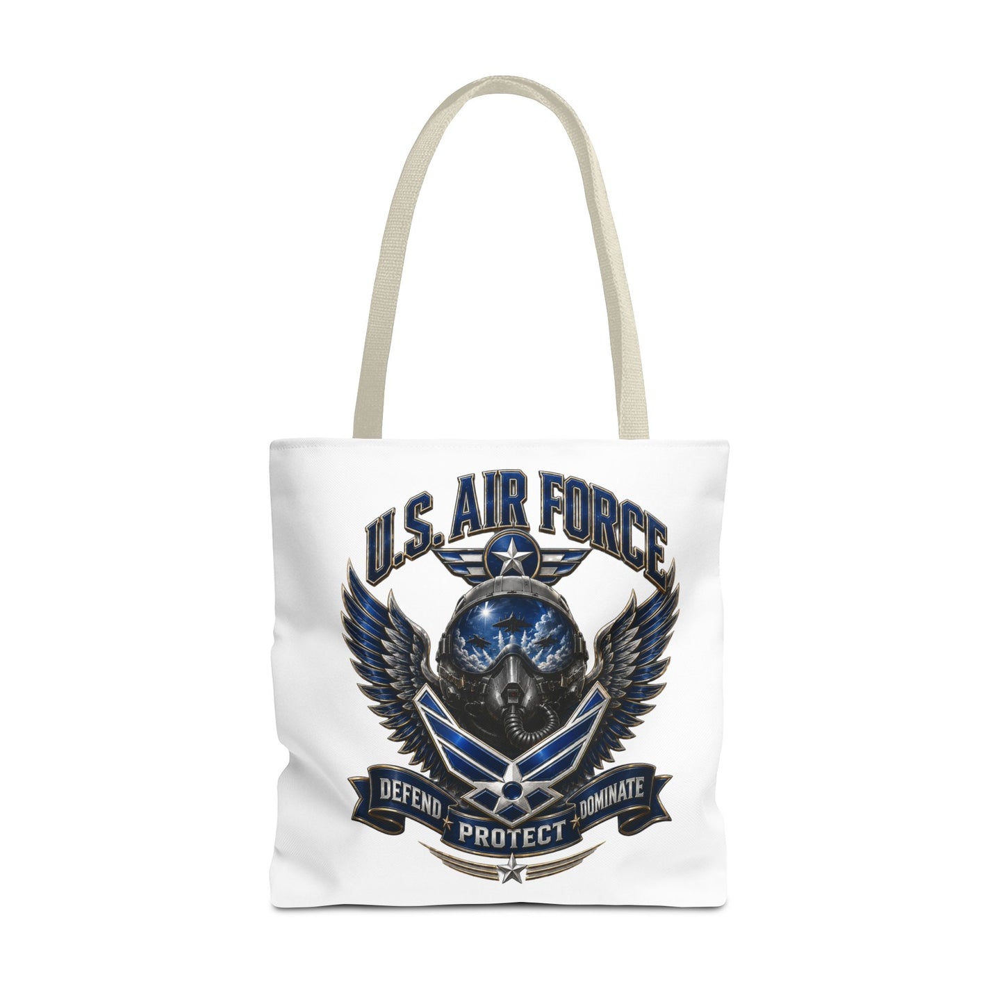 U.S. Air Force Emblem Tote Bag — Military Wings & Skull Design