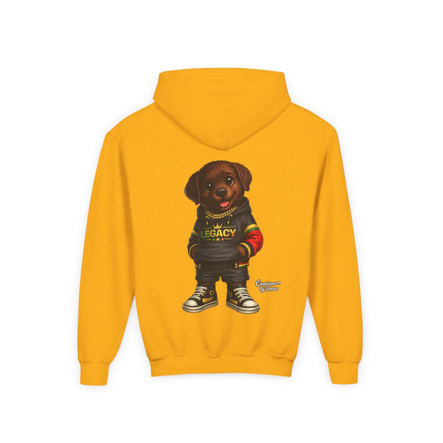Youth Hoodie — 'Legacy' Streetwear Puppy Graphic Sweatshirt
